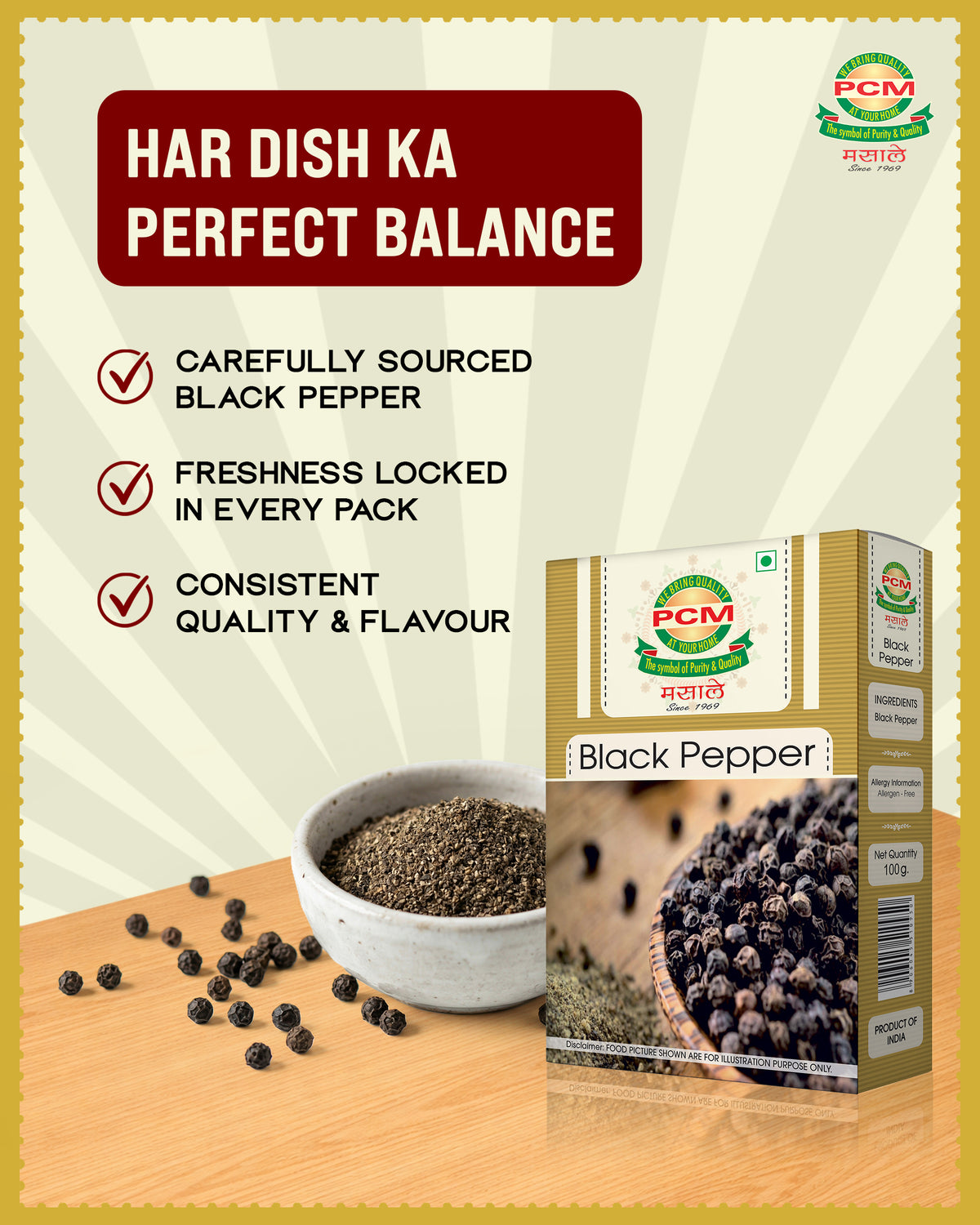 PCM Masale Black Pepper Powder