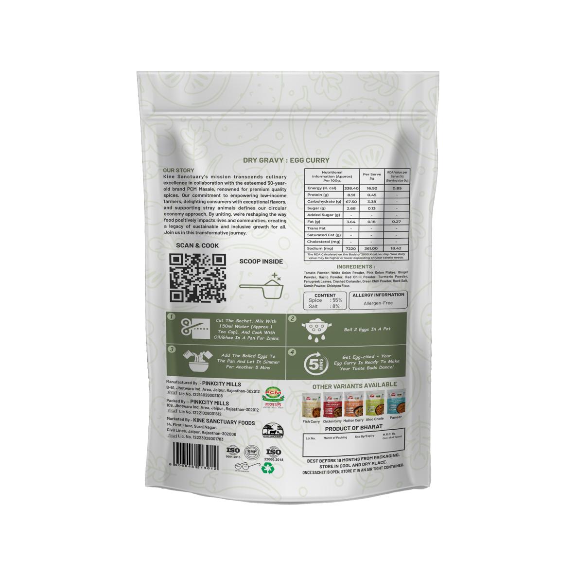 PCM KINE Egg Curry Dry Gravy Mix