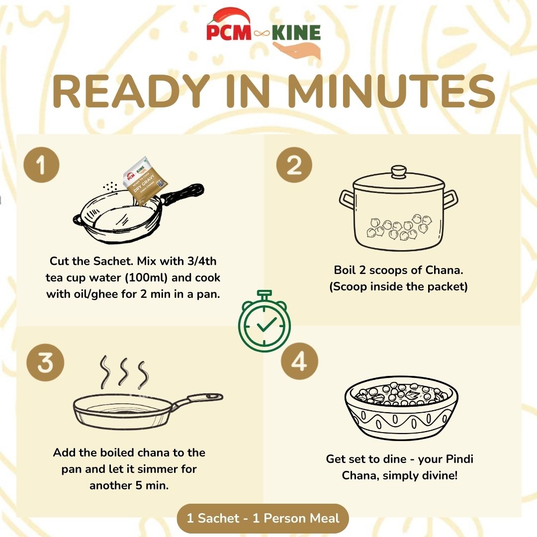 PCM KINE Pindi Chana Dry Gravy Mix
