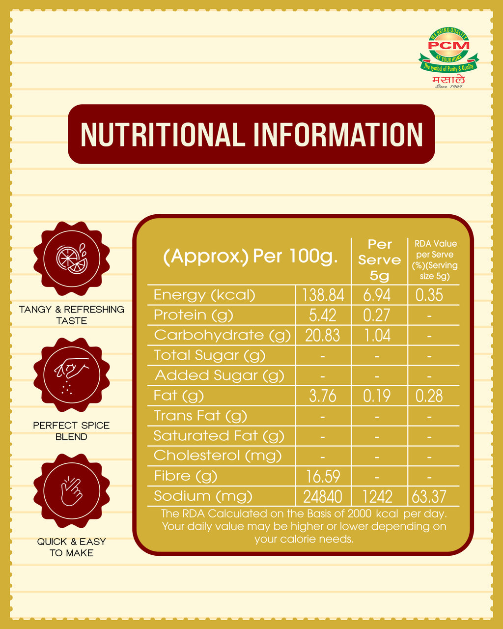 PCM Masale Jaljeera Mix Powder
