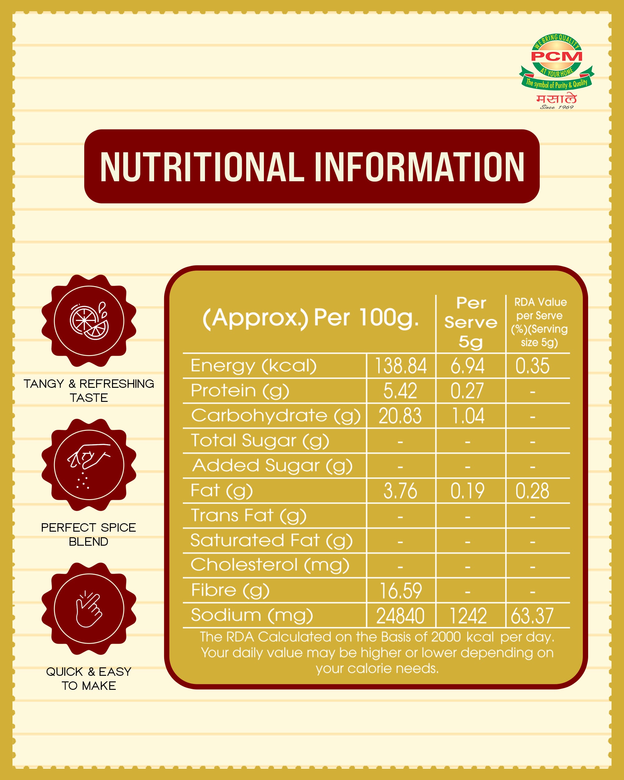 PCM Masale Jaljeera Mix Powder