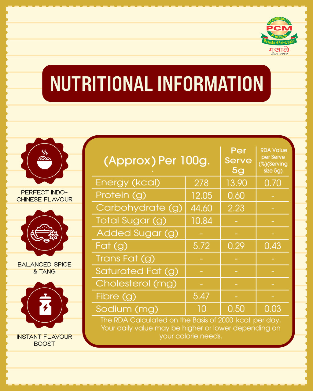 PCM Masale Chowmein Seasoning Powder