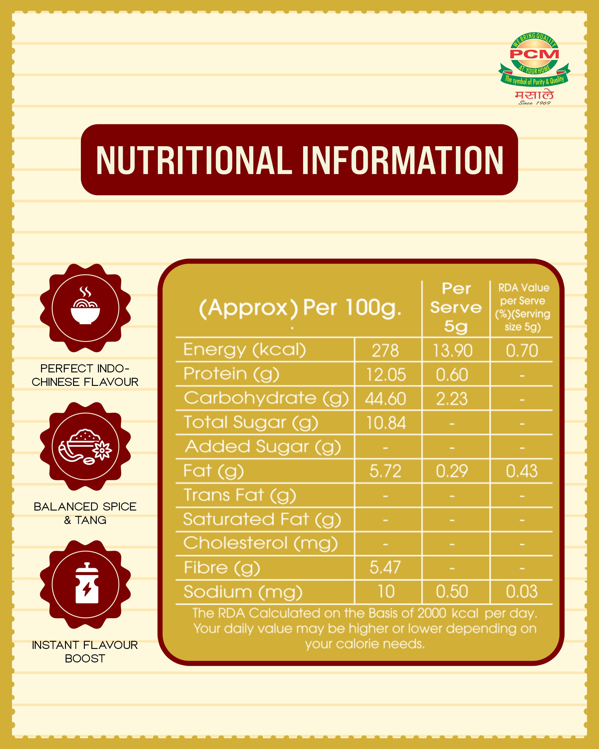 PCM Masale Chowmein Seasoning Powder