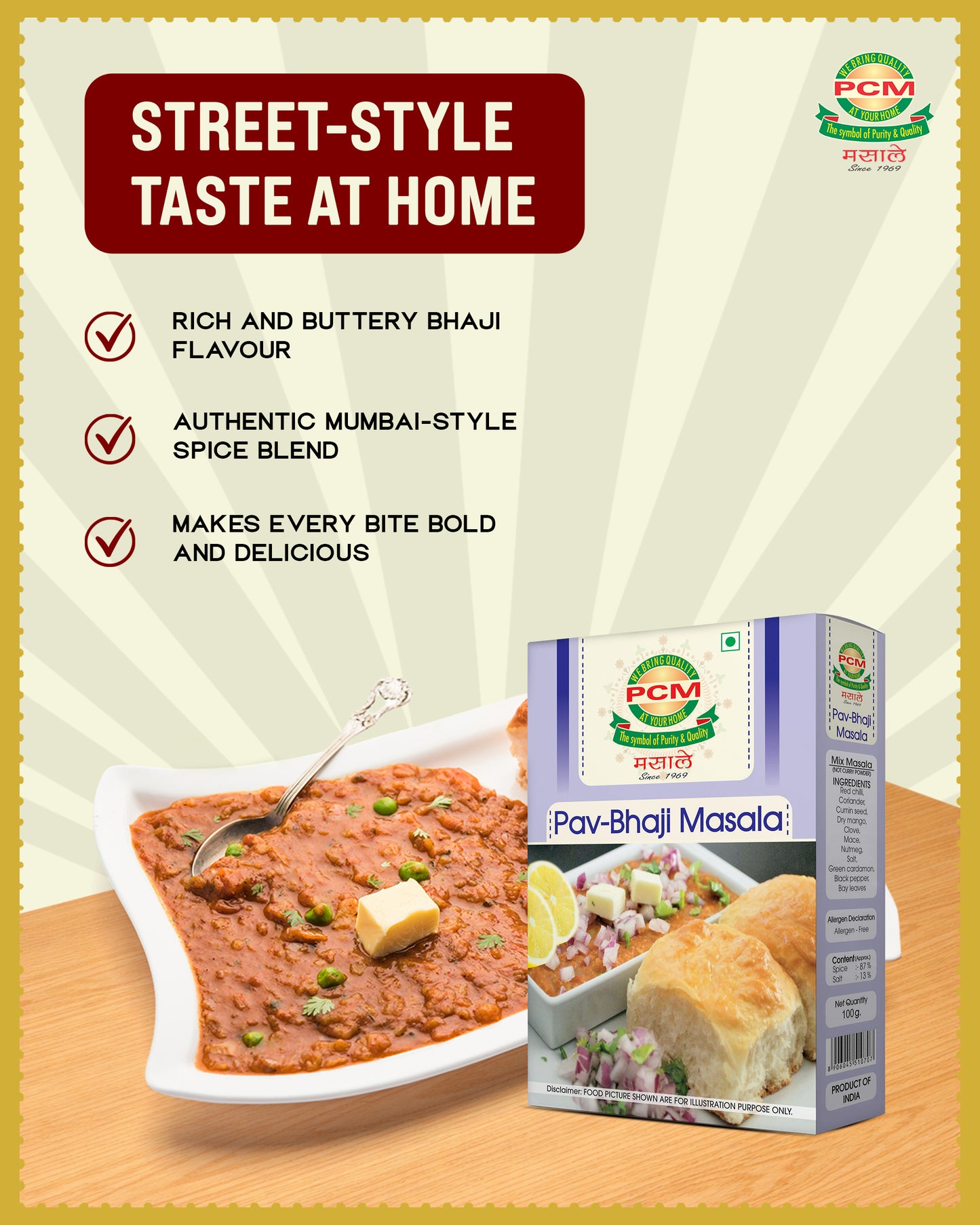 PCM Masale Pav Bhaji Masala