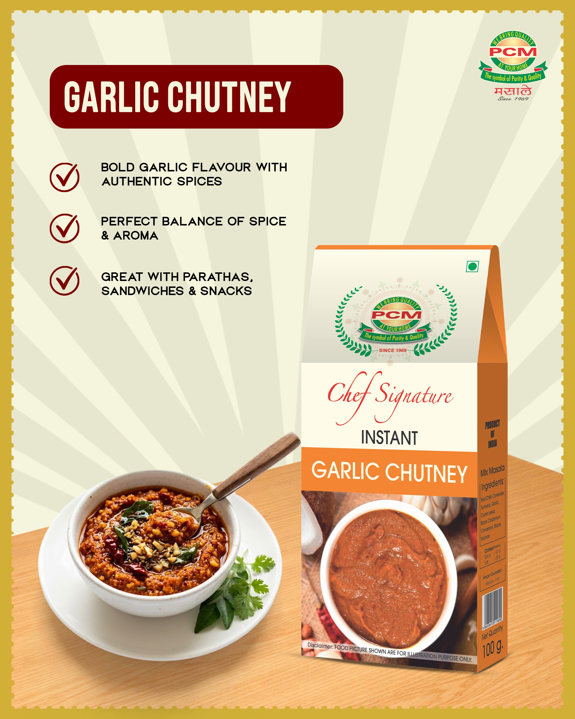 PCM Garlic (Lahsun) Chutney Powder