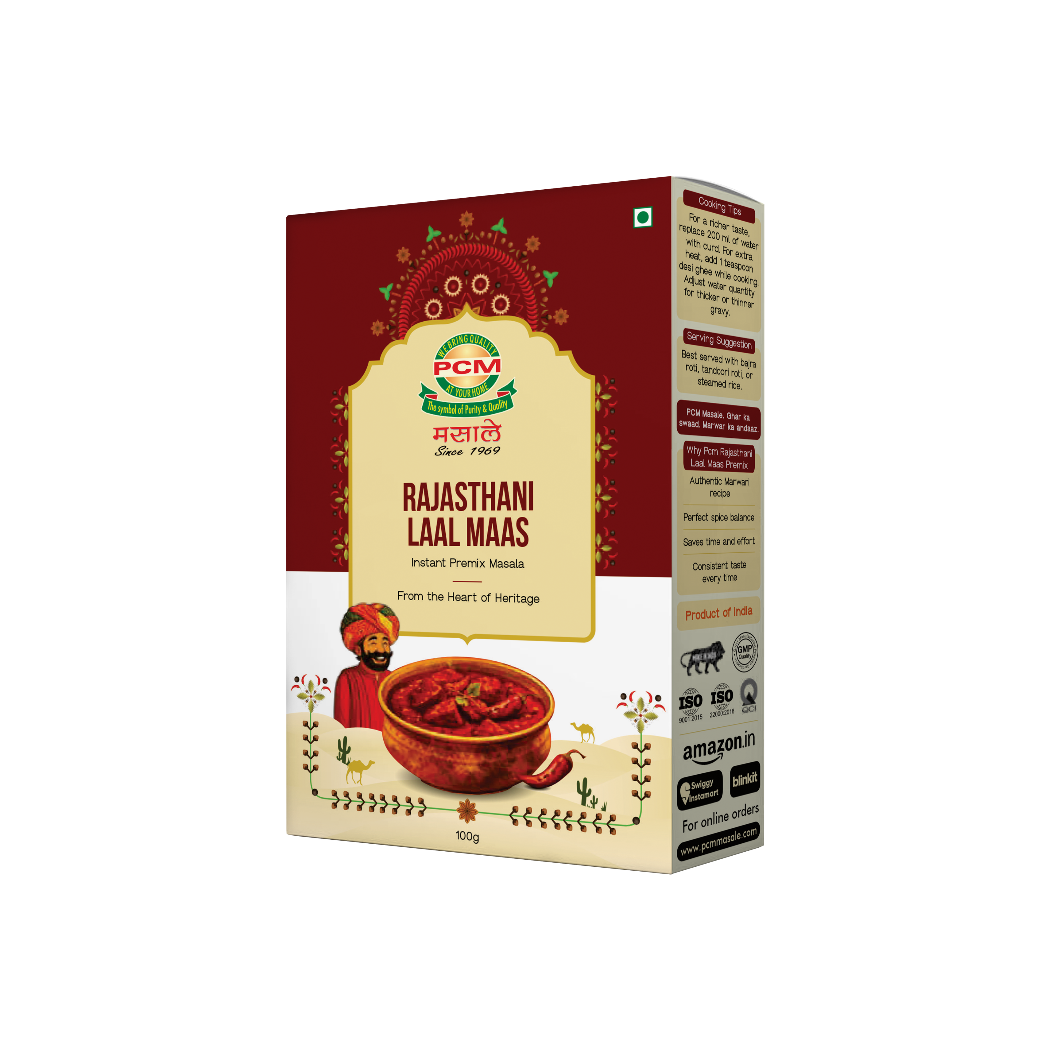 PCM Masale, Rajasthani Laal Maas, Instant Premix Masala